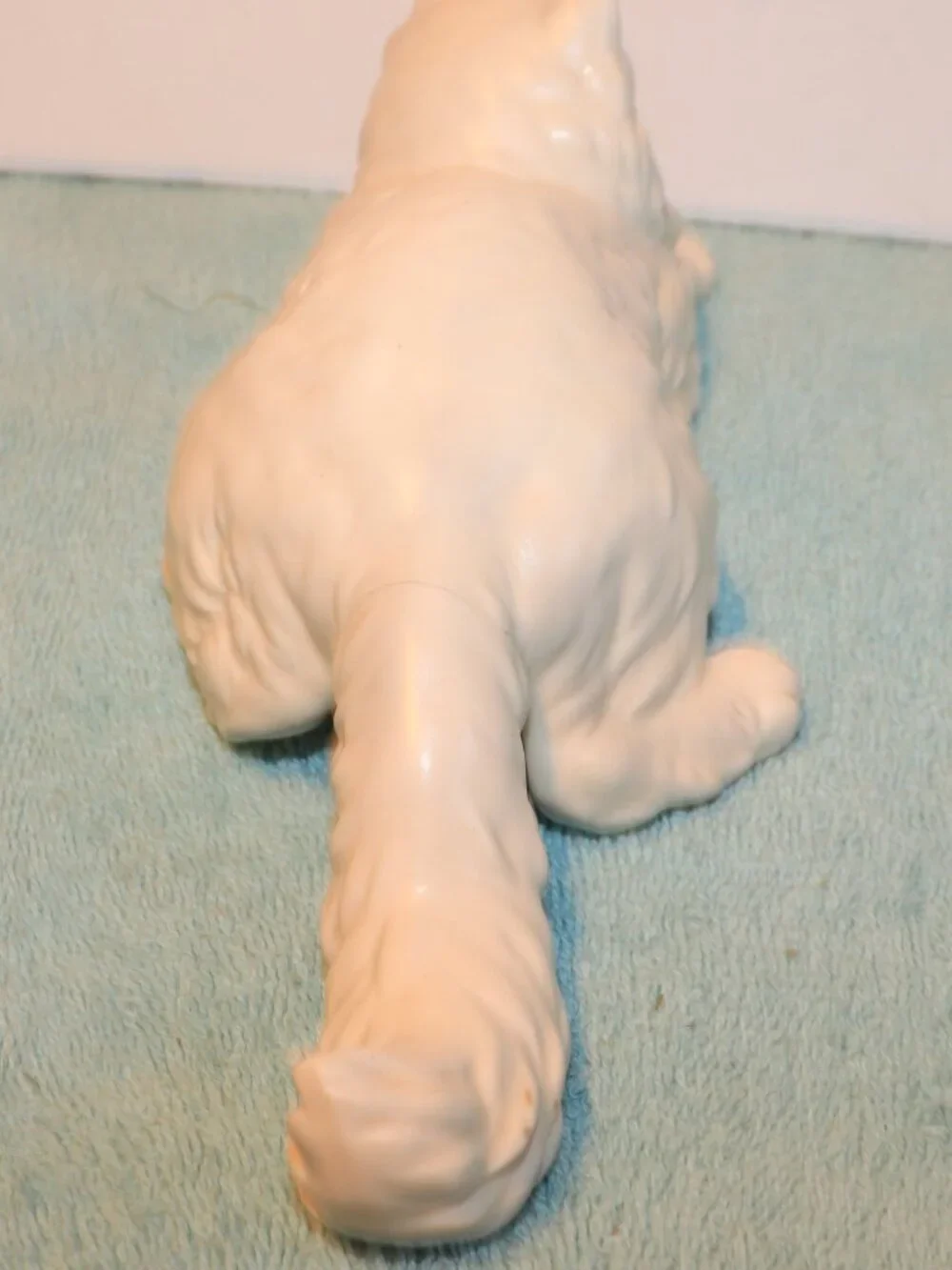 Vintage Norcrest White Cat Figurine Japan Original Label Ceramic Kitten 9